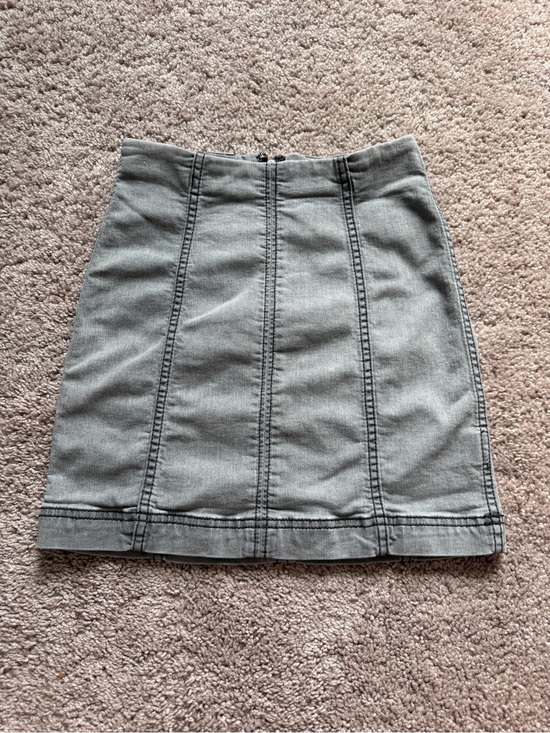Free People Dresses & Skirts - Women's Free People "Modern Femme" Grey Panel Seam Mini Skirt back zipper